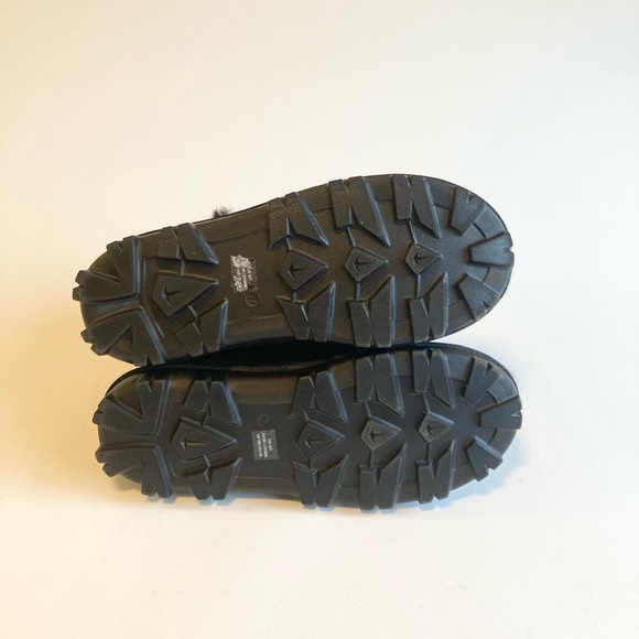 Unbranded Black Suede 100% Shearling Wool Lining Rubber Outsole Boots size 7 - Picture 10 of 14